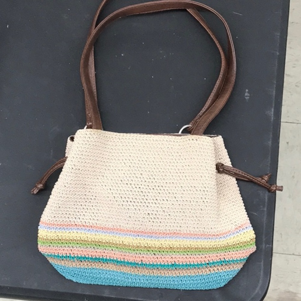 Bone Border Crochet Tote